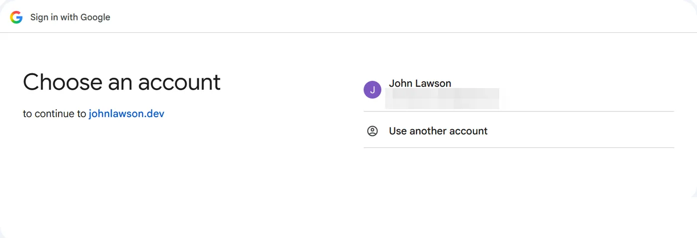 Sign in with Google to authorize the connection.